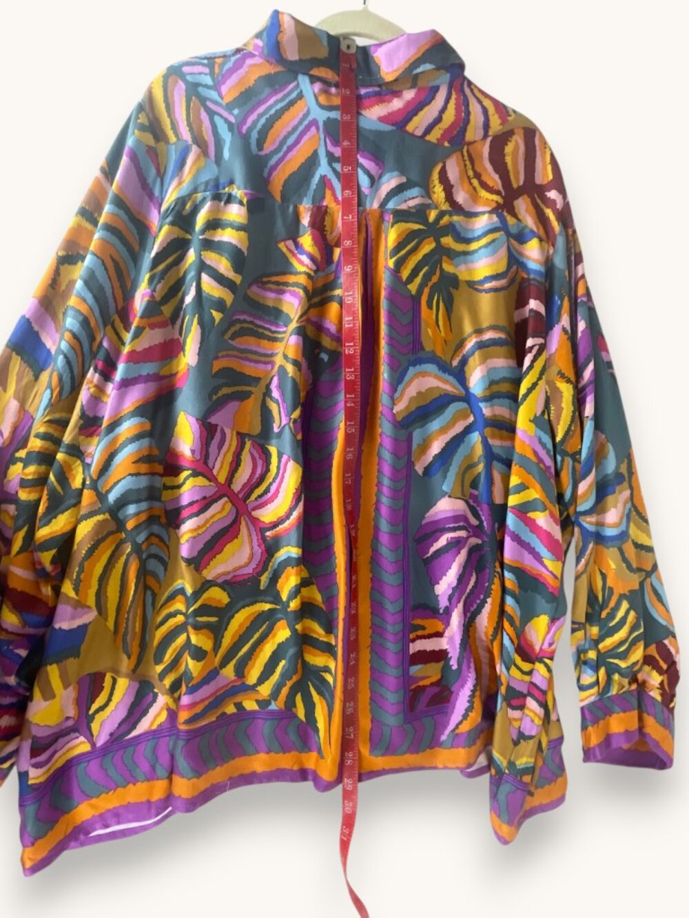 Haute Hippie Top NWOT Monstera Print 3X Boho - Picture 10 of 10